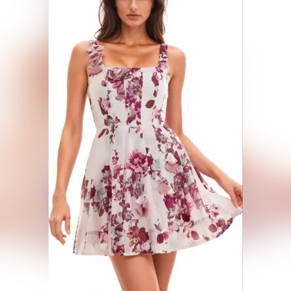 Socialite Floral Mauve and White Mini Dress From Nordstrom